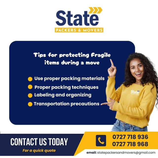 Protect your items by using all the moving and safety precautions